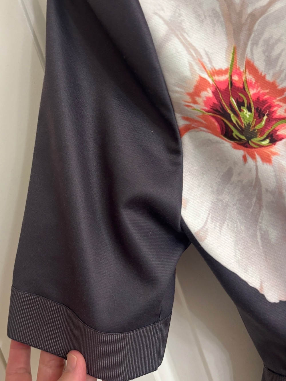 Ted Baker Charcoal Midi Dress with White Floral Print - Picture 9 of 11
